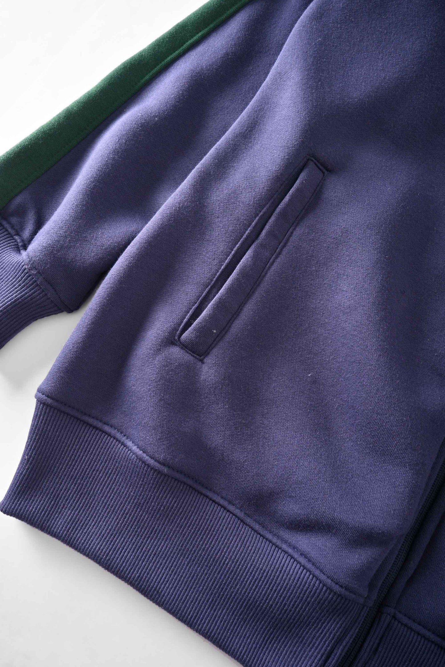 Polo Republica Men's Pony Embroidered Contrast Sleeves Fleece Zipper Jacket Men's Jacket Polo Republica 