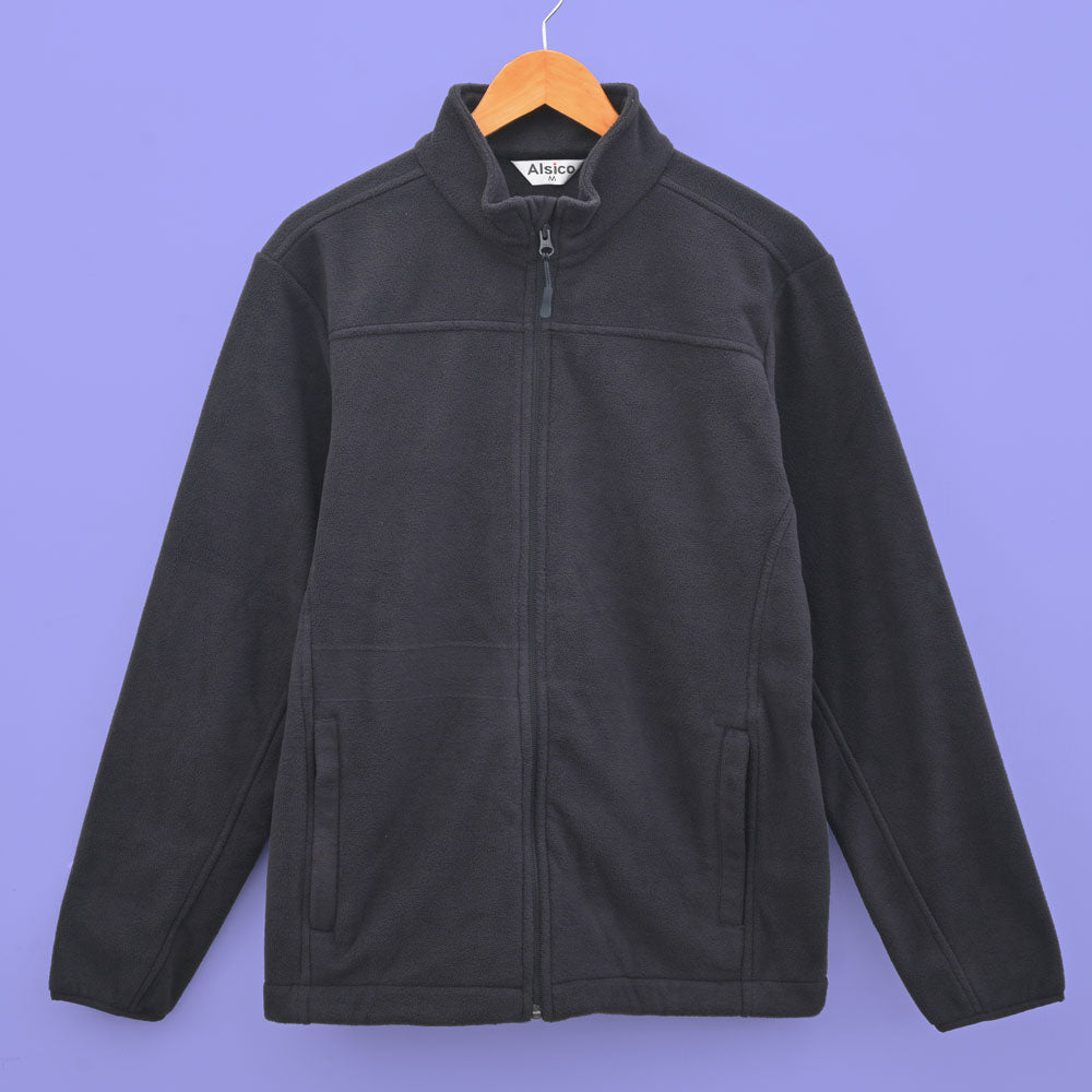 Alsico Men's Polar Fleece Minor Fault Zipper Jacket Minor Fault Image Navy XS 
